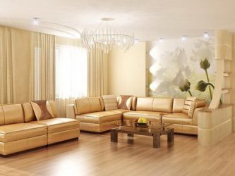 วอลล์เปเปอร์สีเบจในการตกแต่งภายใน - 175+ (ภาพ) รวมชุด (ในห้องครัว, ห้องนั่งเล่น, ห้องนอน)