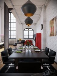 Mesa estilo loft (115+ fotos): Que tipo de design é melhor? (escrito / revista / bar / jantar / transformador)