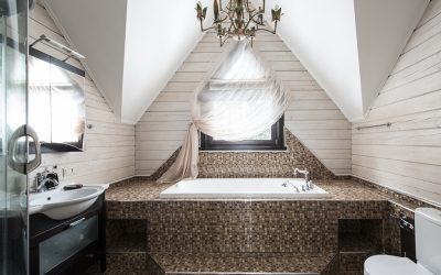 Decoração de casa de banho com pedra artificial: lavatório, bancada, prateleiras. Recursos de uso de material