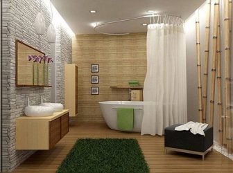 Decoração de casa de banho com pedra artificial: lavatório, bancada, prateleiras. Recursos de uso de material