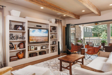 Teto de madeira com vigas decorativas: 165+ (Foto) design e decoração