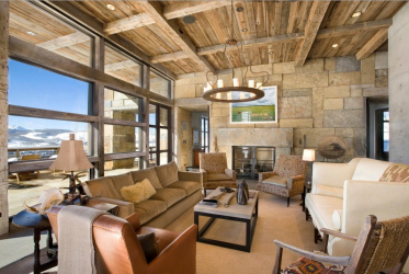 Teto de madeira com vigas decorativas: 165+ (Foto) design e decoração