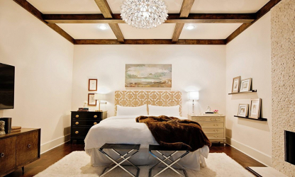 Teto de madeira com vigas decorativas: 165+ (Foto) design e decoração