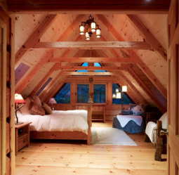 Teto de madeira com vigas decorativas: 165+ (Foto) design e decoração