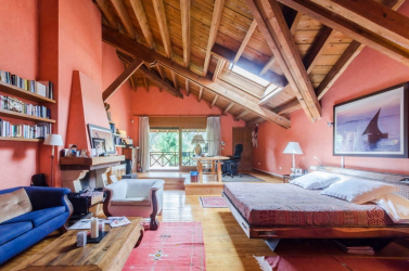 Teto de madeira com vigas decorativas: 165+ (Foto) design e decoração