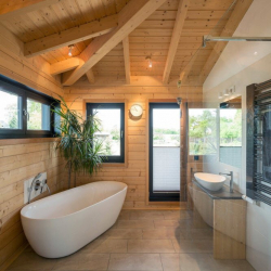 Teto de madeira com vigas decorativas: 165+ (Foto) design e decoração