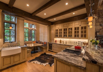 Teto de madeira com vigas decorativas: 165+ (Foto) design e decoração