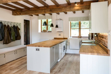 Teto de madeira com vigas decorativas: 165+ (Foto) design e decoração