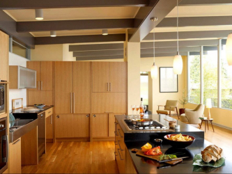 Teto de madeira com vigas decorativas: 165+ (Foto) design e decoração