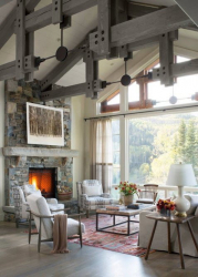 Teto de madeira com vigas decorativas: 165+ (Foto) design e decoração