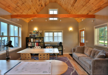 Teto de madeira com vigas decorativas: 165+ (Foto) design e decoração
