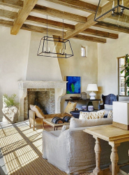 Teto de madeira com vigas decorativas: 165+ (Foto) design e decoração