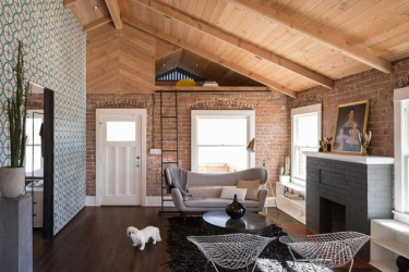 Teto de madeira com vigas decorativas: 165+ (Foto) design e decoração
