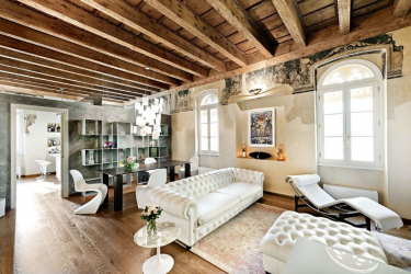 Teto de madeira com vigas decorativas: 165+ (Foto) design e decoração