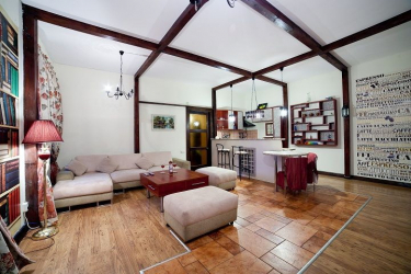 Teto de madeira com vigas decorativas: 165+ (Foto) design e decoração