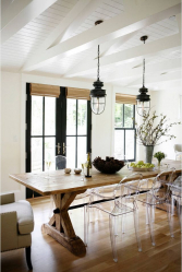 Teto de madeira com vigas decorativas: 165+ (Foto) design e decoração