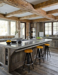 Teto de madeira com vigas decorativas: 165+ (Foto) design e decoração