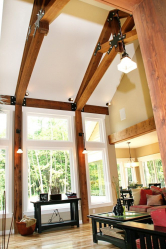 Teto de madeira com vigas decorativas: 165+ (Foto) design e decoração