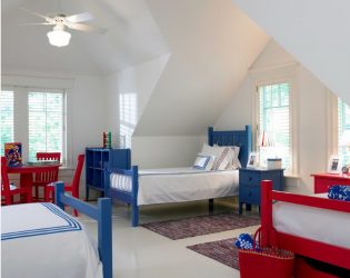Projeto do quarto das crianças para dois e três filhos de diferentes sexos - 240+ (Foto) Idéias para o zoneamento interior