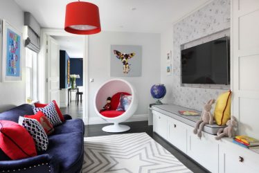 Projeto do quarto das crianças para dois e três filhos de diferentes sexos - 240+ (Foto) Idéias para o zoneamento interior