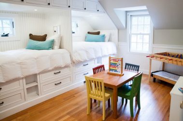 Projeto do quarto das crianças para dois e três filhos de diferentes sexos - 240+ (Foto) Idéias para o zoneamento interior