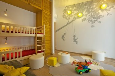 Projeto do quarto das crianças para dois e três filhos de diferentes sexos - 240+ (Foto) Idéias para o zoneamento interior