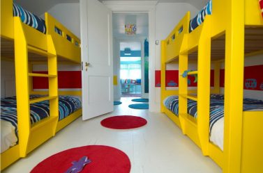 Projeto do quarto das crianças para dois e três filhos de diferentes sexos - 240+ (Foto) Idéias para o zoneamento interior
