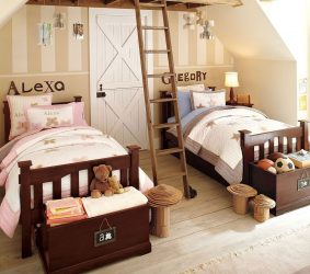 Projeto do quarto das crianças para dois e três filhos de diferentes sexos - 240+ (Foto) Idéias para o zoneamento interior