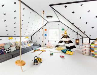 Projeto do quarto das crianças para dois e três filhos de diferentes sexos - 240+ (Foto) Idéias para o zoneamento interior