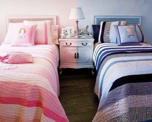 Projeto do quarto das crianças para dois e três filhos de diferentes sexos - 240+ (Foto) Idéias para o zoneamento interior