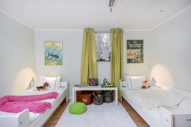 Projeto do quarto das crianças para dois e três filhos de diferentes sexos - 240+ (Foto) Idéias para o zoneamento interior