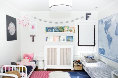 Projeto do quarto das crianças para dois e três filhos de diferentes sexos - 240+ (Foto) Idéias para o zoneamento interior