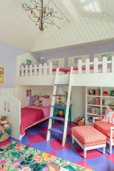 Projeto do quarto das crianças para dois e três filhos de diferentes sexos - 240+ (Foto) Idéias para o zoneamento interior