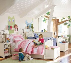 Projeto do quarto das crianças para dois e três filhos de diferentes sexos - 240+ (Foto) Idéias para o zoneamento interior