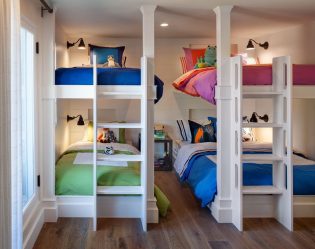 Projeto do quarto das crianças para dois e três filhos de diferentes sexos - 240+ (Foto) Idéias para o zoneamento interior