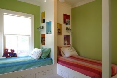 Projeto do quarto das crianças para dois e três filhos de diferentes sexos - 240+ (Foto) Idéias para o zoneamento interior