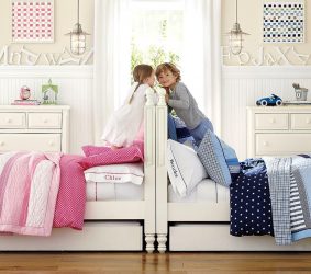 Projeto do quarto das crianças para dois e três filhos de diferentes sexos - 240+ (Foto) Idéias para o zoneamento interior