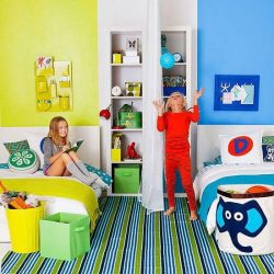 Projeto do quarto das crianças para dois e três filhos de diferentes sexos - 240+ (Foto) Idéias para o zoneamento interior