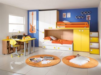 Projeto do quarto das crianças para dois e três filhos de diferentes sexos - 240+ (Foto) Idéias para o zoneamento interior