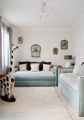 Projeto do quarto das crianças para dois e três filhos de diferentes sexos - 240+ (Foto) Idéias para o zoneamento interior