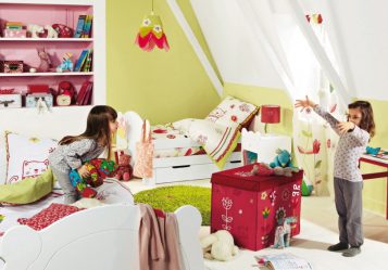 Projeto do quarto das crianças para dois e três filhos de diferentes sexos - 240+ (Foto) Idéias para o zoneamento interior