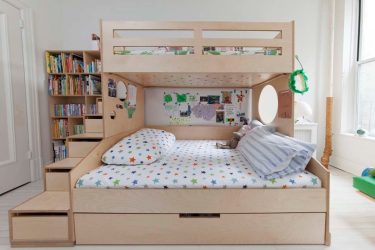Projeto do quarto das crianças para dois e três filhos de diferentes sexos - 240+ (Foto) Idéias para o zoneamento interior