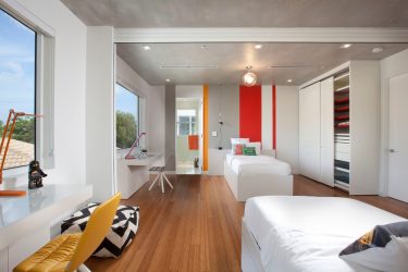 Projeto do quarto das crianças para dois e três filhos de diferentes sexos - 240+ (Foto) Idéias para o zoneamento interior