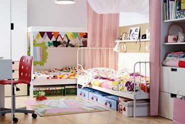 Projeto do quarto das crianças para dois e três filhos de diferentes sexos - 240+ (Foto) Idéias para o zoneamento interior