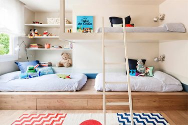 Projeto do quarto das crianças para dois e três filhos de diferentes sexos - 240+ (Foto) Idéias para o zoneamento interior