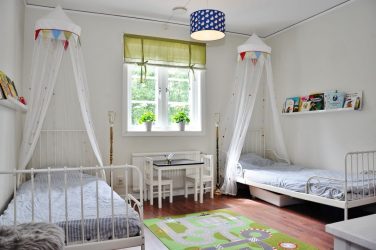 Projeto do quarto das crianças para dois e três filhos de diferentes sexos - 240+ (Foto) Idéias para o zoneamento interior