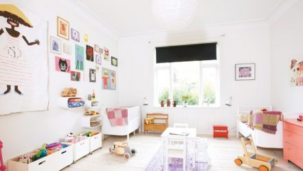 Projeto do quarto das crianças para dois e três filhos de diferentes sexos - 240+ (Foto) Idéias para o zoneamento interior