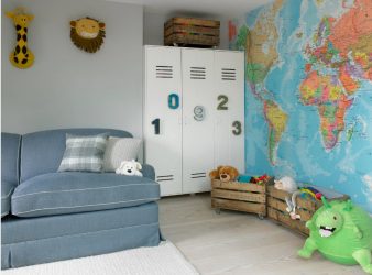 Projetar um quarto de crianças com um sofá macio: como e onde devo colocá-lo?