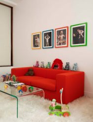 Projetar um quarto de crianças com um sofá macio: como e onde devo colocá-lo?