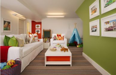 Projetar um quarto de crianças com um sofá macio: como e onde devo colocá-lo?